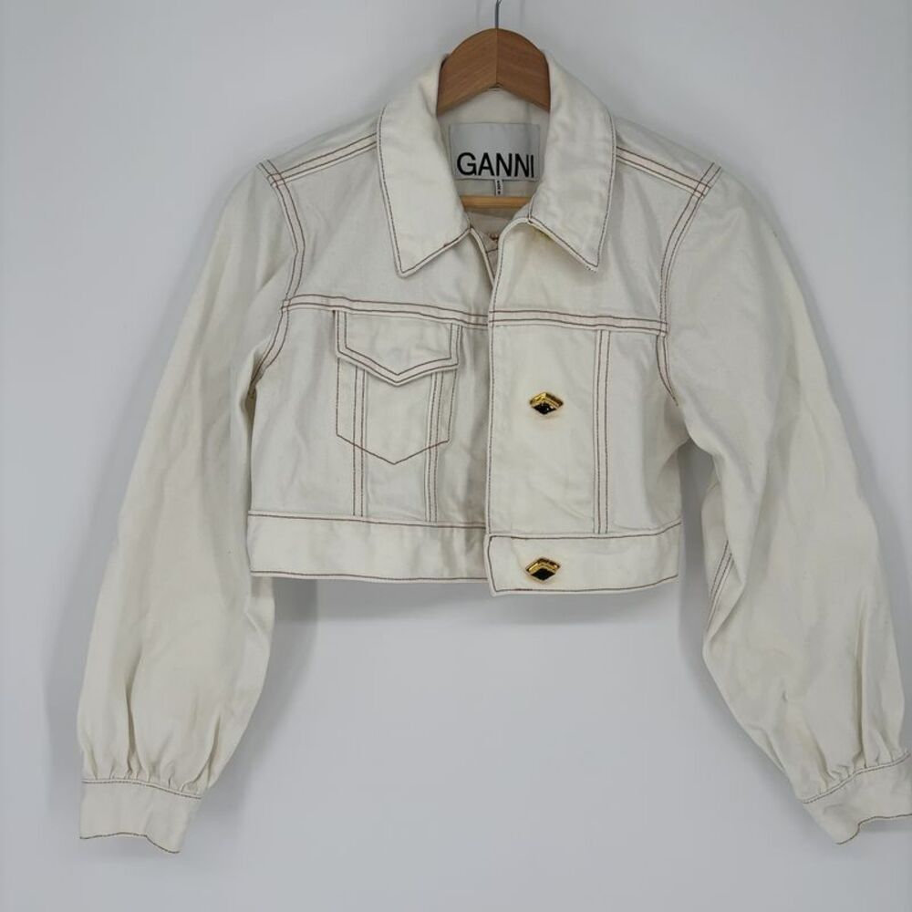 Ganni Cropped Denim Jacket